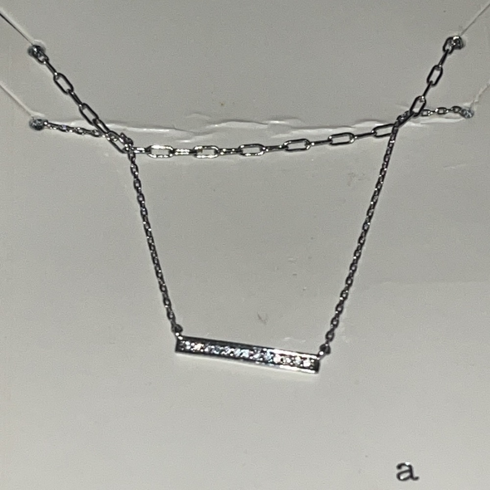 A New Day Silver plated Bar Necklace New